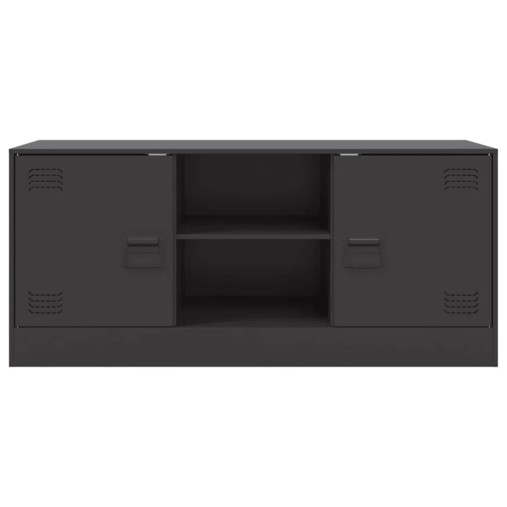 Mobile TV multimediale mensola TV credenza TV per sala da pranzo soggiorno camera da letto 99 x 39 x 44 cm acciaio nero 02_0026369