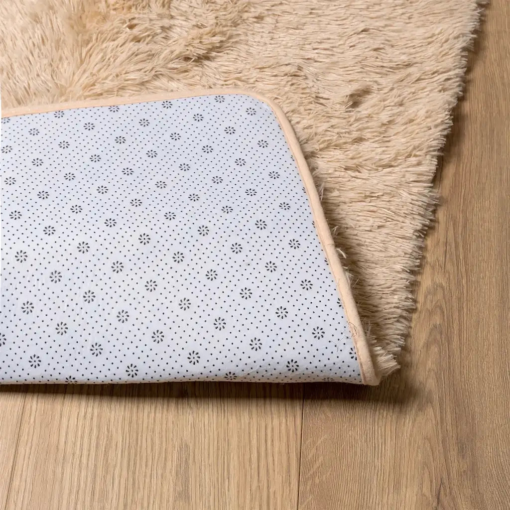Tappeto Shaggy a Pelo Lungo NAVARRA Beige 200x200 cm poliestere