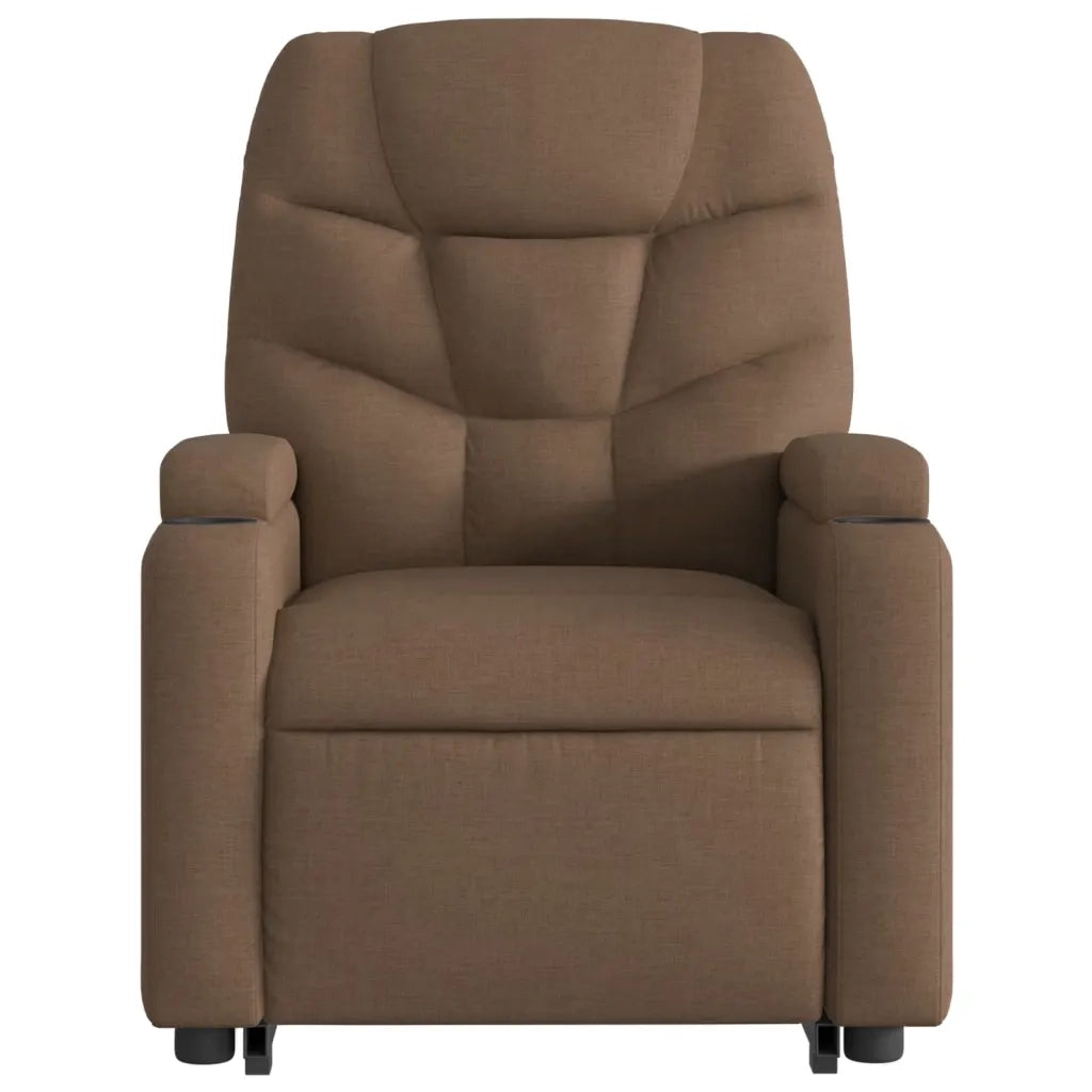Poltrona Alzapersona Massaggiante Elettrica Marrone Tessuto 3204636