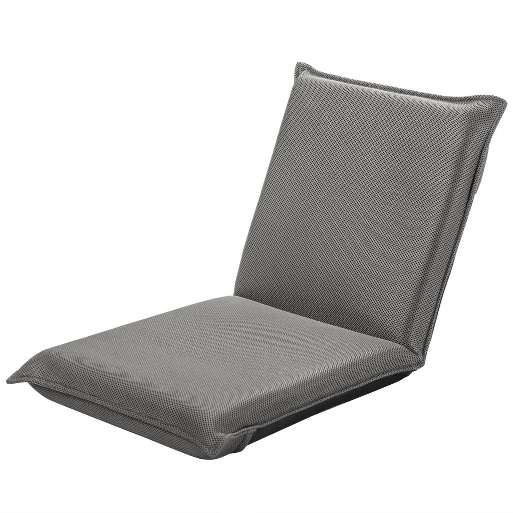 Sedia da terra pieghevole con 6 posizioni di reclinazione 44 x 54,5 x 53,5 cm comoda e leggera tessuto grigio 20_0011182