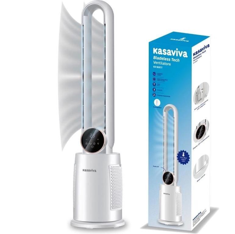 Ventilatore da Terra Bladeless Tech con Telecomando 60 Watt
