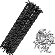 Spaken in Acciaio da 14G - 135MM - 36 Stuks - Aggiornamento per Durata - Resistente ai Colpi - Resistenza Antimarciazione - Spie di Ruota per Bicicletta
