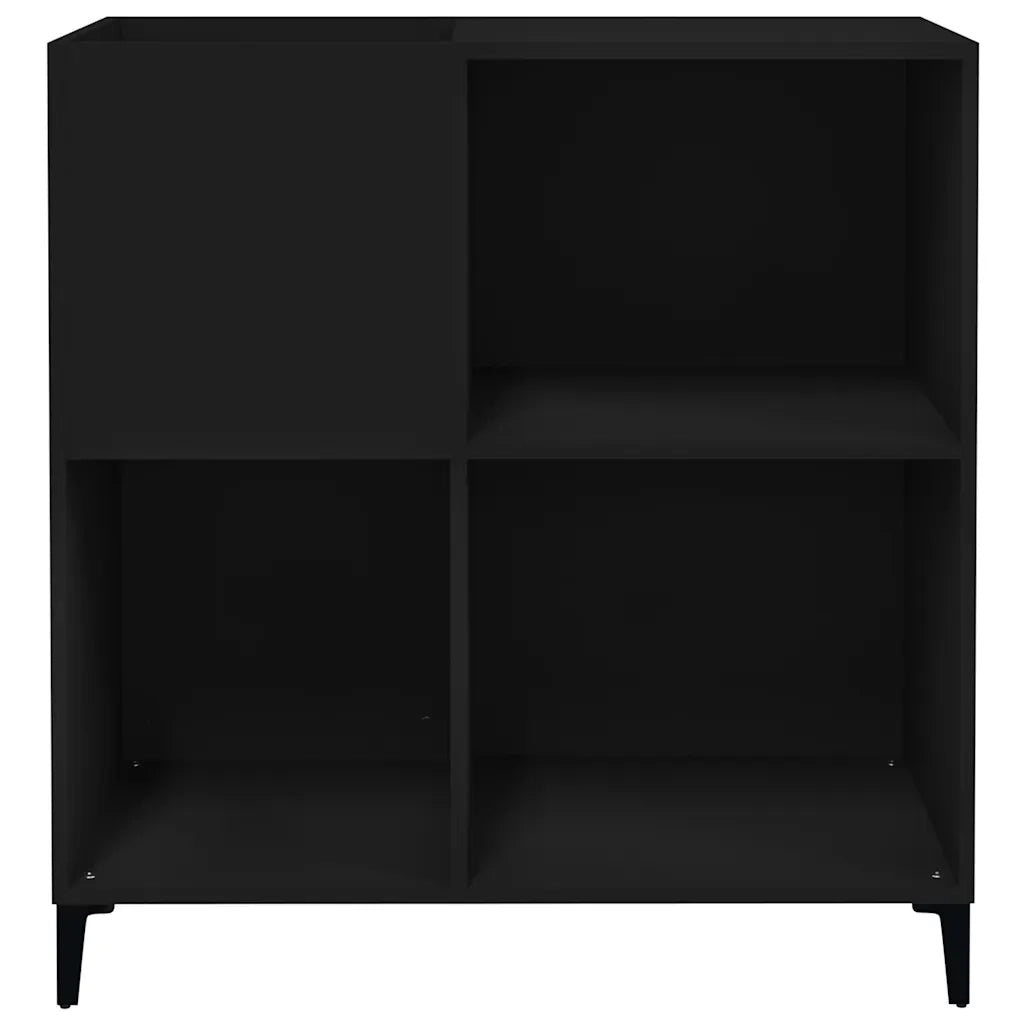 Mobile Porta Dischi Nero 84,5x38x89 cm in Legno Multistrato 831998
