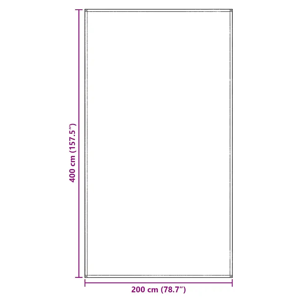 Tappeto da Tenda | Tappeto da campeggio Blu e Grigio 400 x 200 cm Polietilene