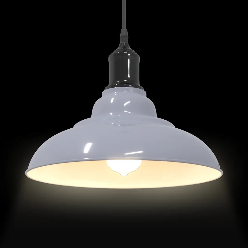 Lampada Sospensione Regolabile E27 Grigio Lucido ?31 cm Metallo CFW6796968