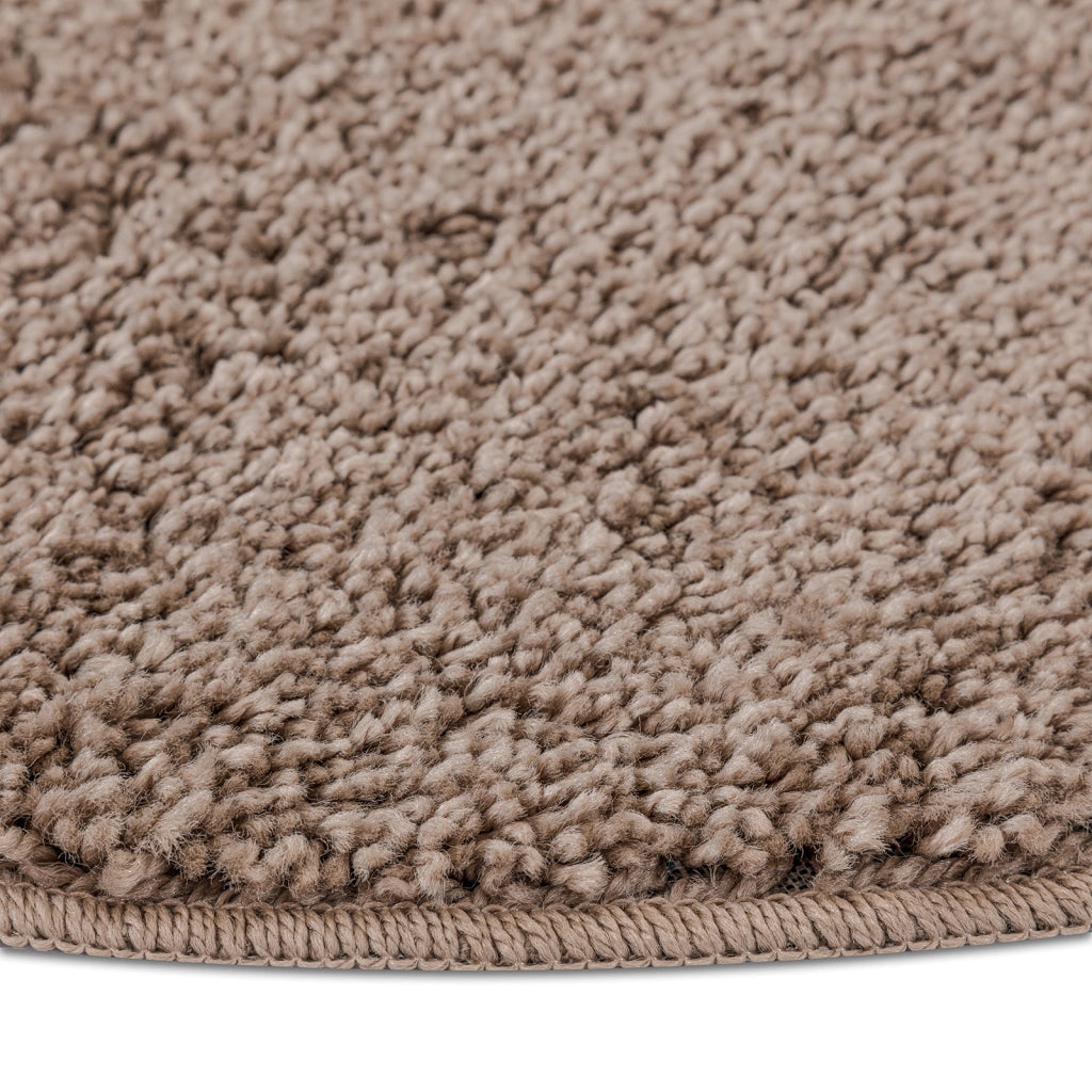 Tappeto Shaggy con retro in lattice Marrone Ã¸160 cm