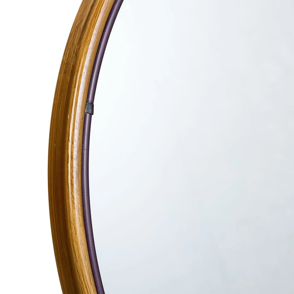 Specchio da parete in metallo dorato 61x2,5x61h