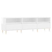 Mobile TV multimediale mensola TV mobile TV sala da pranzo soggiorno camera da letto finitura lucida 150 x 30 x 44,5 cm legno ingegnerizzato bianco 02_0027028