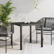 Tavolo da Giardino Nero 80 x 80 x 73 cm Metallo 42010312
