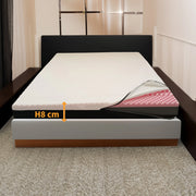 Topper MEMORY + Topper RIGIDO ORTOPEDICO ALTO 8 cm | TOPPER MEMORY e RIGIDO singolo 85X190 Cm | Materasso con tessuto SFODERABILE | Topper doppia rigiditï¿½ - MOD. OPTIMA H8