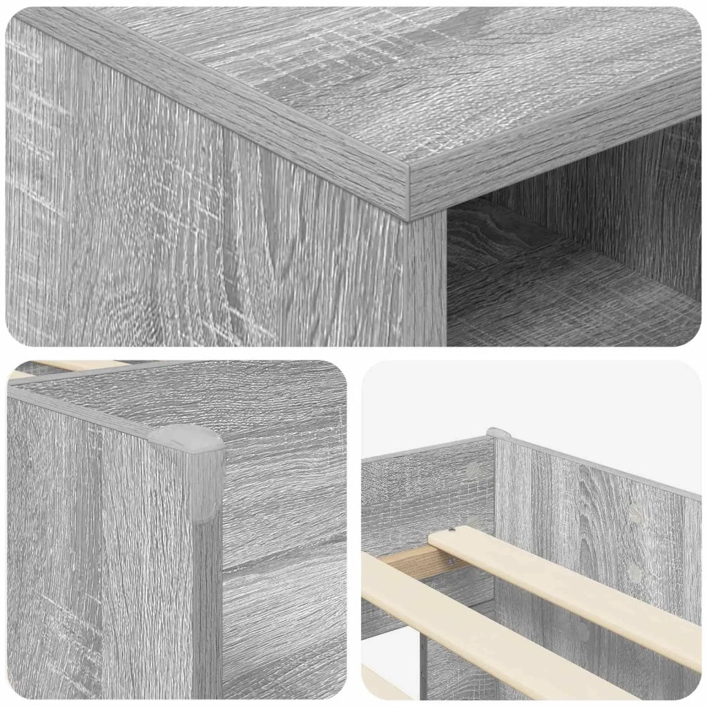 Struttura Letto Loft con Mobile 3 pz Sonoma grigio 3423419