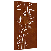 Decorazione Muro da Giardino 105x55 cm Bamb¨´ in Acciaio Corten CFW3807587