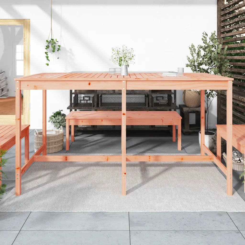Tavolo da Giardino | Tavolino da esterno 203,5x90x110 cm in Legno Massello di Douglas