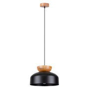Lampada a sospensione MARION in acciaio nero E27 LED Max 15W stile scandinavo
