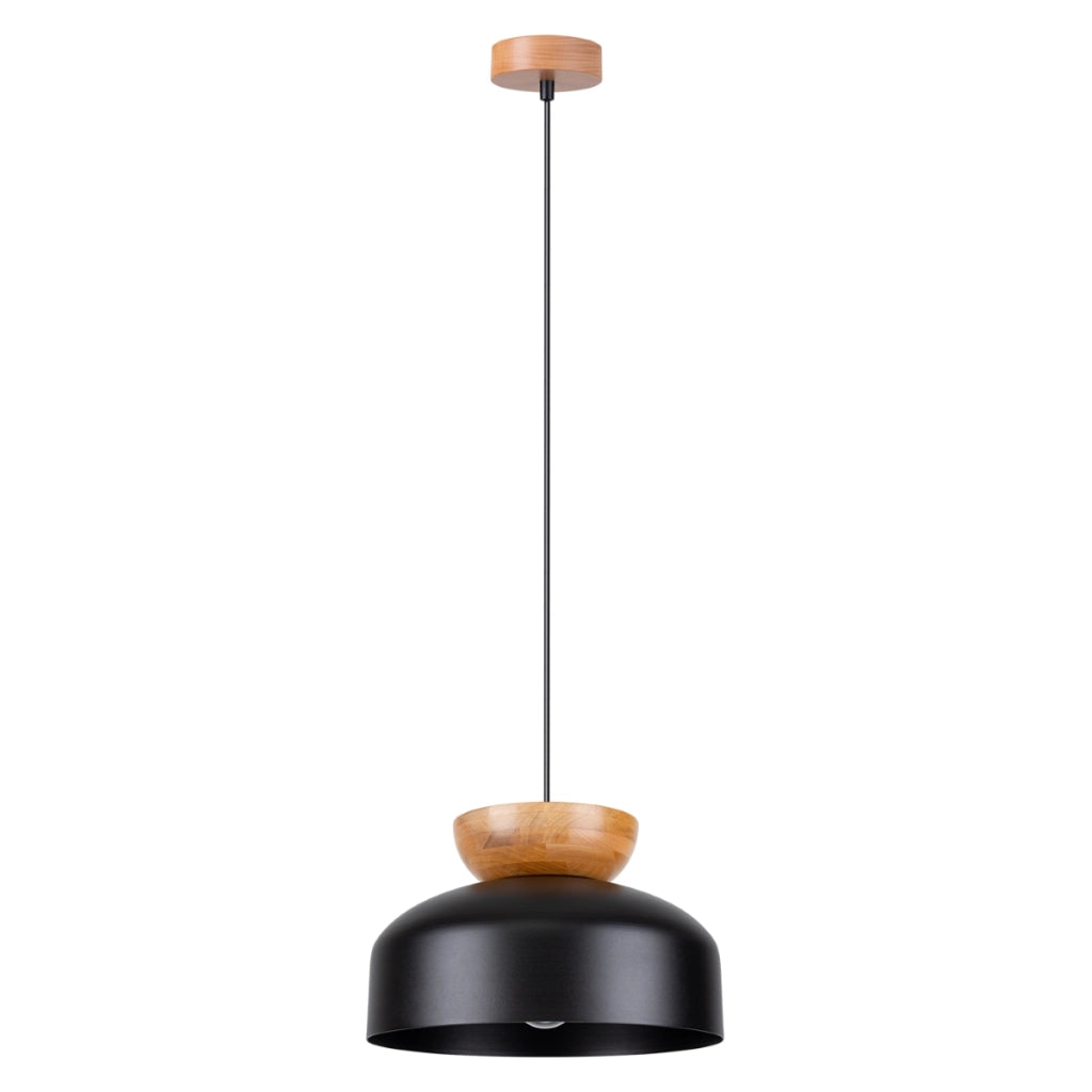 Lampada a sospensione MARION in acciaio nero E27 LED Max 15W stile scandinavo
