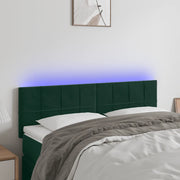 Testiera a LED Verde Scuro 144x5x78/88 cm in Velluto 3121663