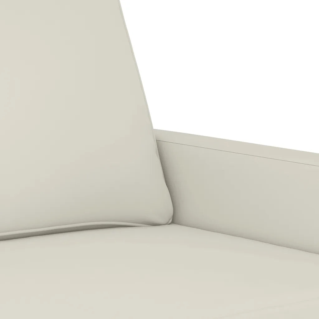 Divano a 3 Posti Crema 180 cm in Velluto 359217
