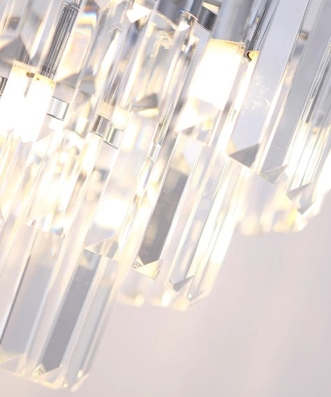 Lampadario glamour cromato cristallo Ø42 9xG9 Maxlight