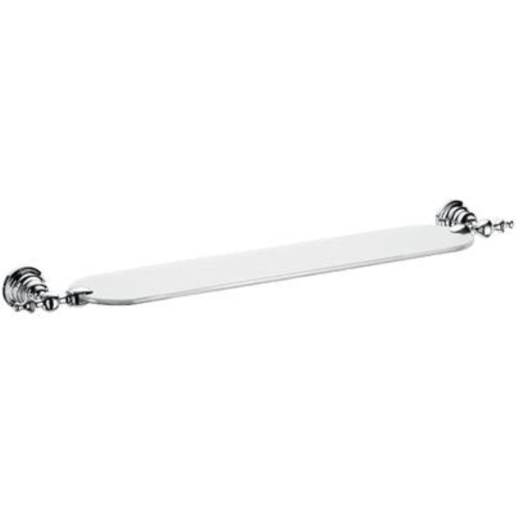 Mensola Bagno Melrose 20 Ottone Antico Vetro Satinato - Fir Italia