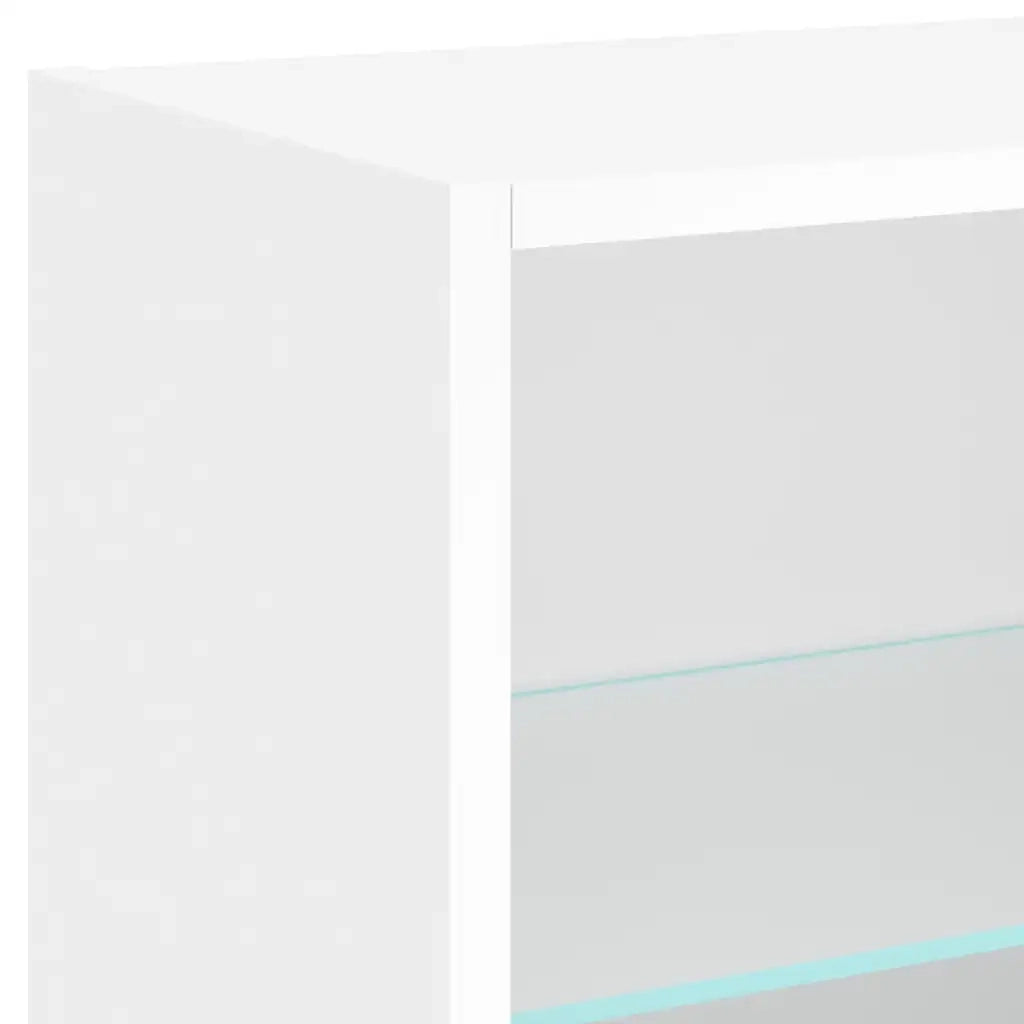 Mobili TV a Muro con LED 5pz Bianchi in Legno Multistrato 3216697