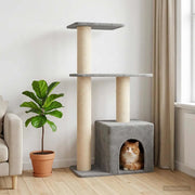 Albero per gatti con pali per graffiare in sisal Grigio Chiaro 42033064