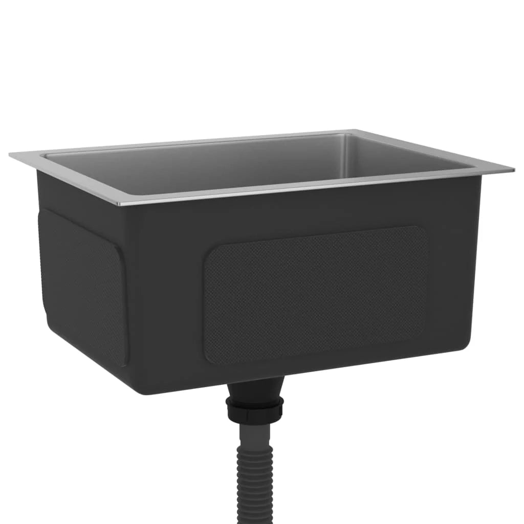 Lavello da cucina fatto a mano 44 x 34 cm acciaio inox argento 02_0002457