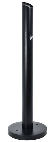 Posacenere a Colonna Ø32 cm in Metallo Nero Opaco 1,9L per Esterno
