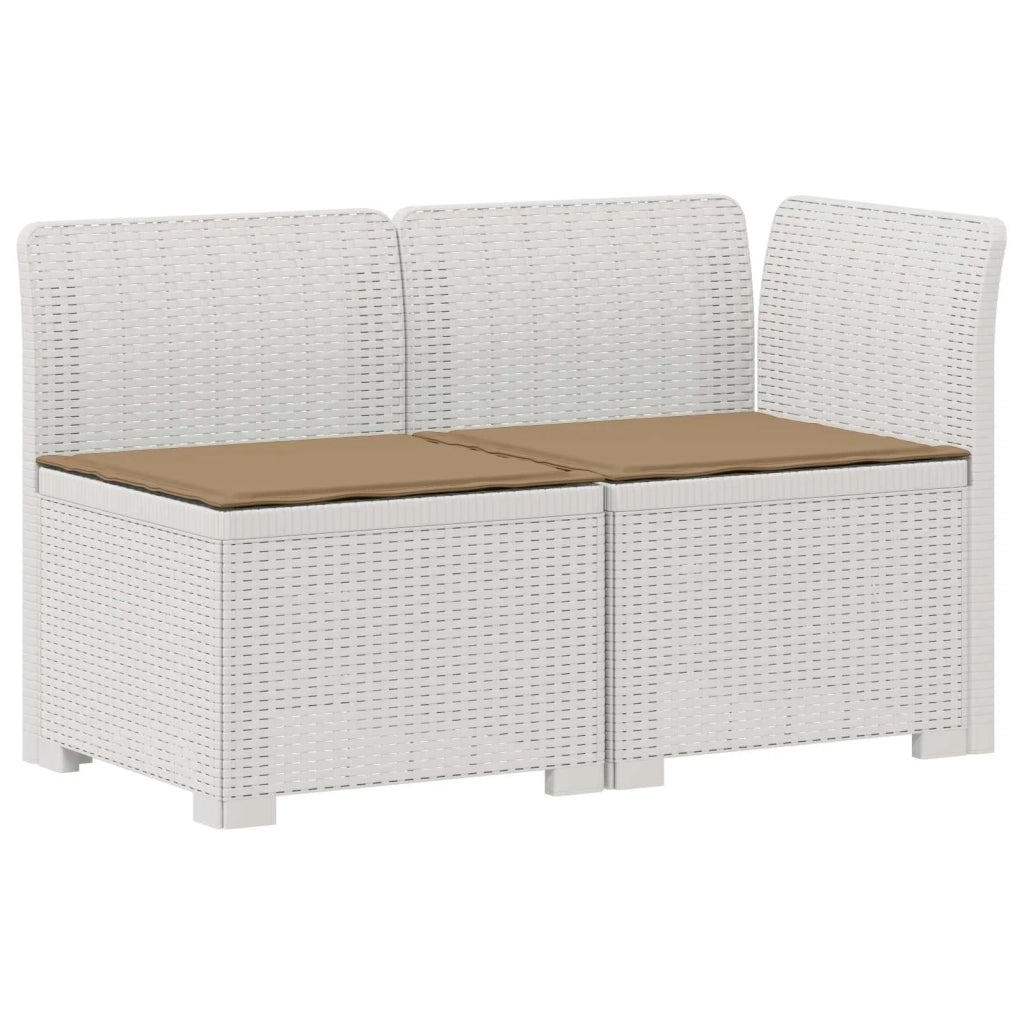 Divano da esterno-Divano da Giardino a 2 Posti con Cuscini Aspetto Rattan PP 773915