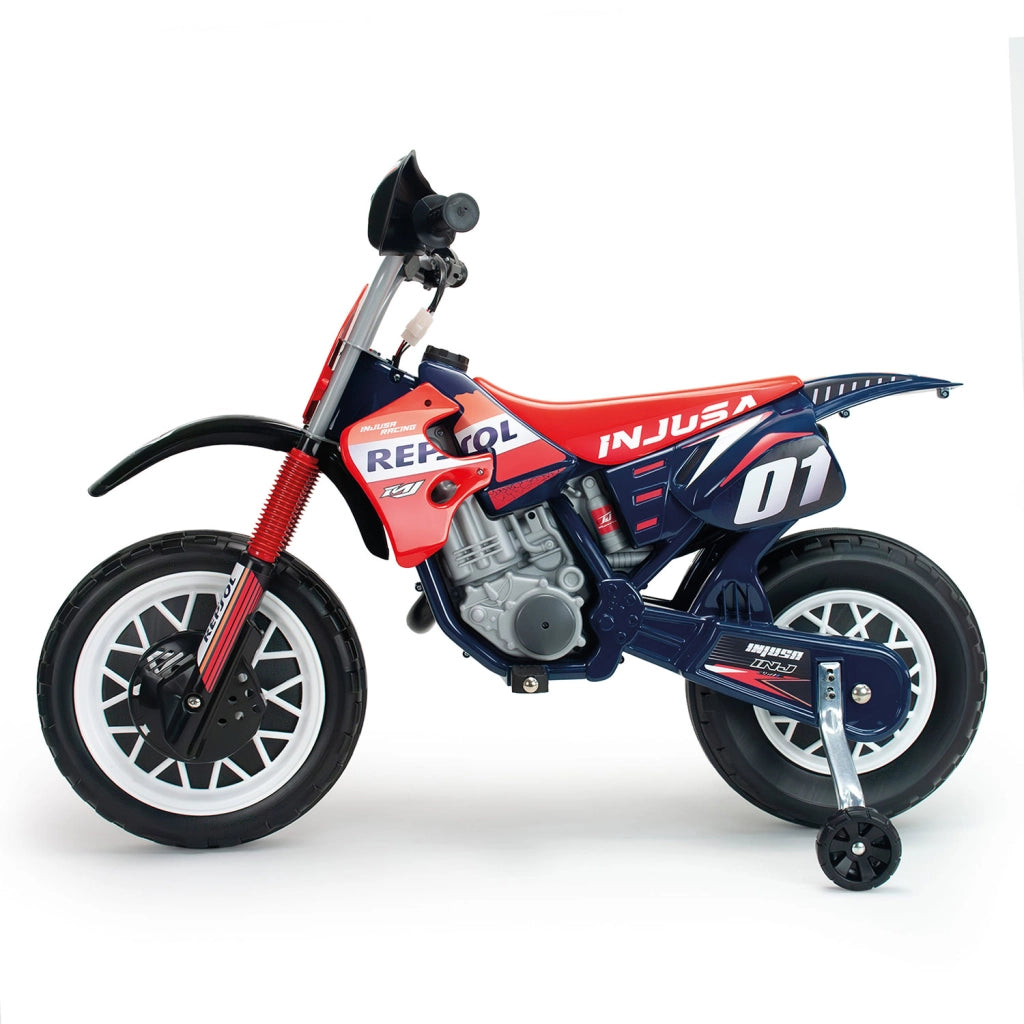 Moto Elettrica per Bambini 6V Cross Repsol Design Sportivo Fino a 6 km/h Blu
