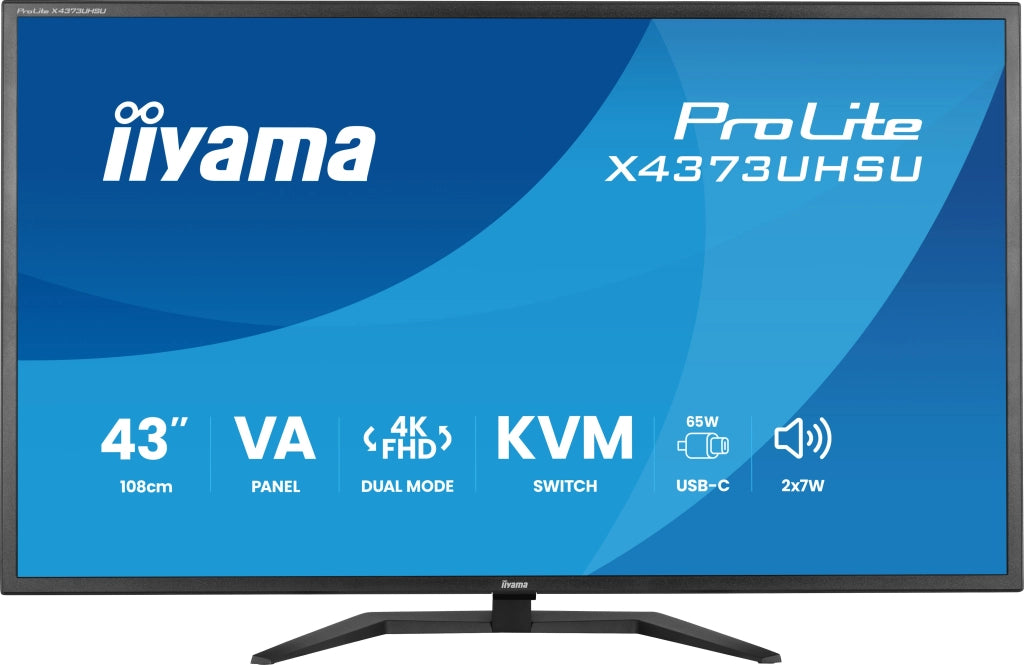 43in uhd  va-panel,uhd dual,hdmi,disp.port,black, - x4373uhsu-b2