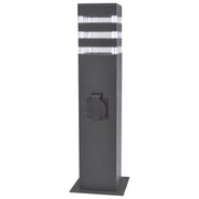 Paletto giardino Polux Texas 44cm E27 grafite presa