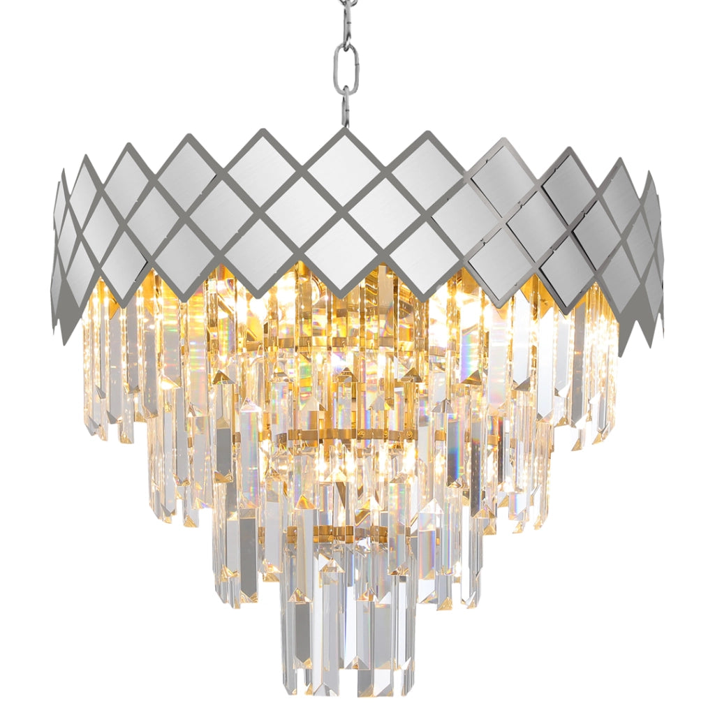 Lampadario cristallo cromo Carisma 9xE14 Milagro ML8889