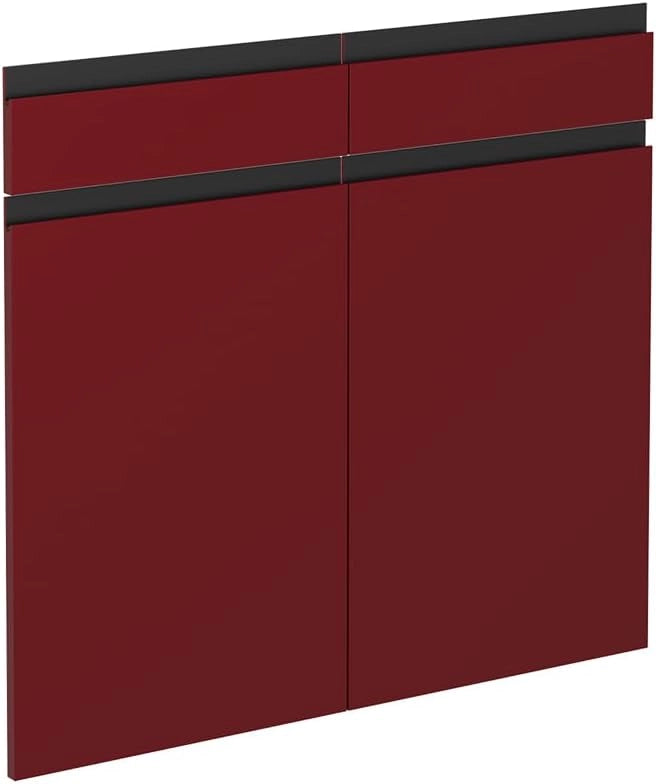 Frontale cucina R-Line, Rosso, 79.2 x 70.8 cm frontale del mobile per mobile base con cassetti