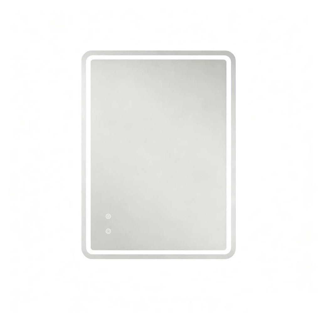 SPECCHIO da bagno LED 70x90 cm Argento in vetro, dimmerabile e antiappannamento
