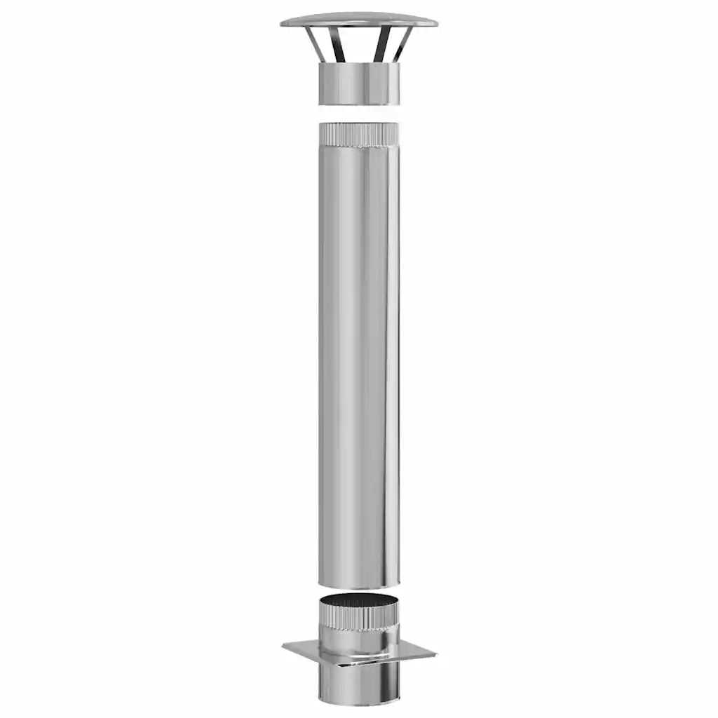 Estensione Camino Argento 35 x 35 x 132 cm Acciaio inossidabile CFW2673639