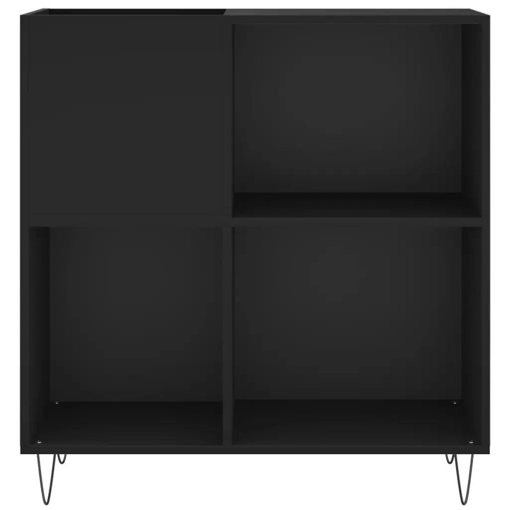 Mobile Porta Dischi Nero 84,5x38x89 cm in Legno Multistrato 831773