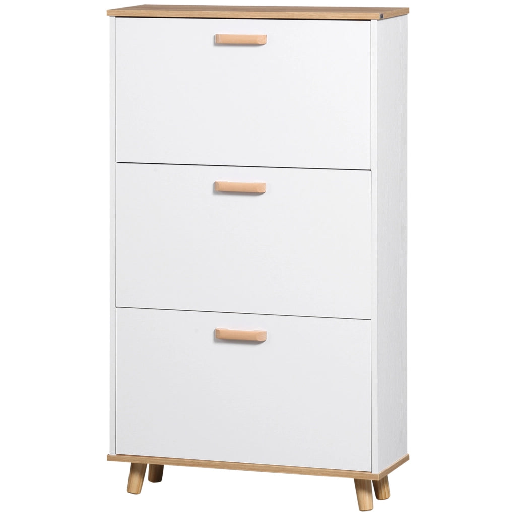 Scarpiera Scandinava 3 Ante ¨C Zephmum ¨C Bianco 70x23.5x122 cm