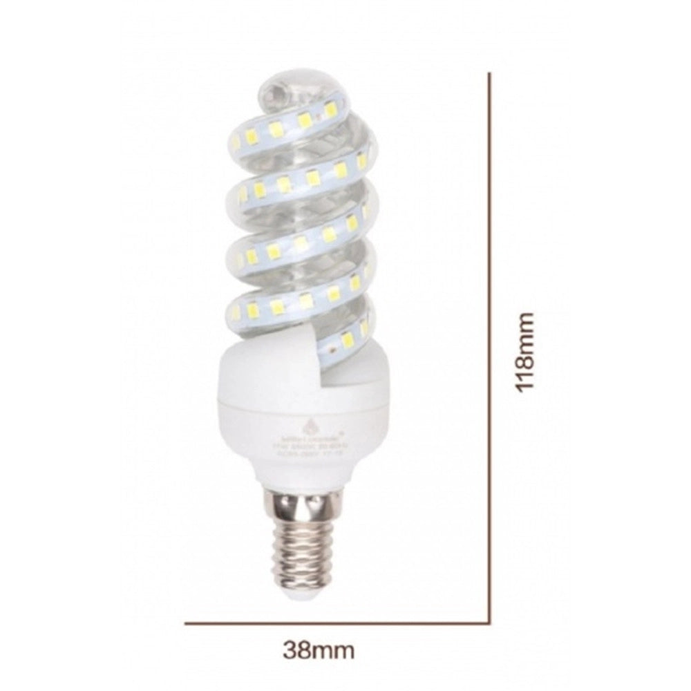 Trade Shop - Lampadina Led 11 Watt E14 1045 Lumen Spirale Vortice Luce Naturale 4000k 91955 -