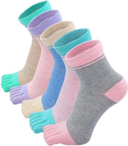 Calze per piedi - 5 paia - Calze yoga - Tessuto liscio - Senza cuciture fastidiose - Calze per runner per donne