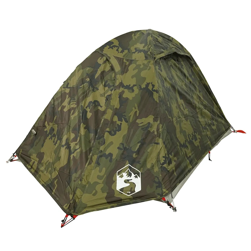Tenda da Campeggio a Cupola 2 Persone-Tenda per Escursionismo Mimetica Impermeabile 573203