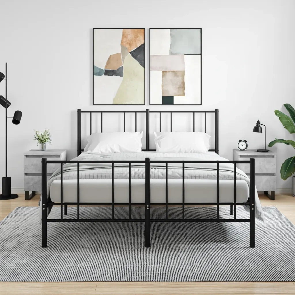 Comodini 2pz-Set di 2 Tavolino da notte Grigio Cemento 40x35x50 cm in Legno Multistrato 742093