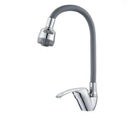Trade Shop - Miscelatore Rubinetto Lavello Cucina Canna Flessibile Rompigetto Grigio 79914 -