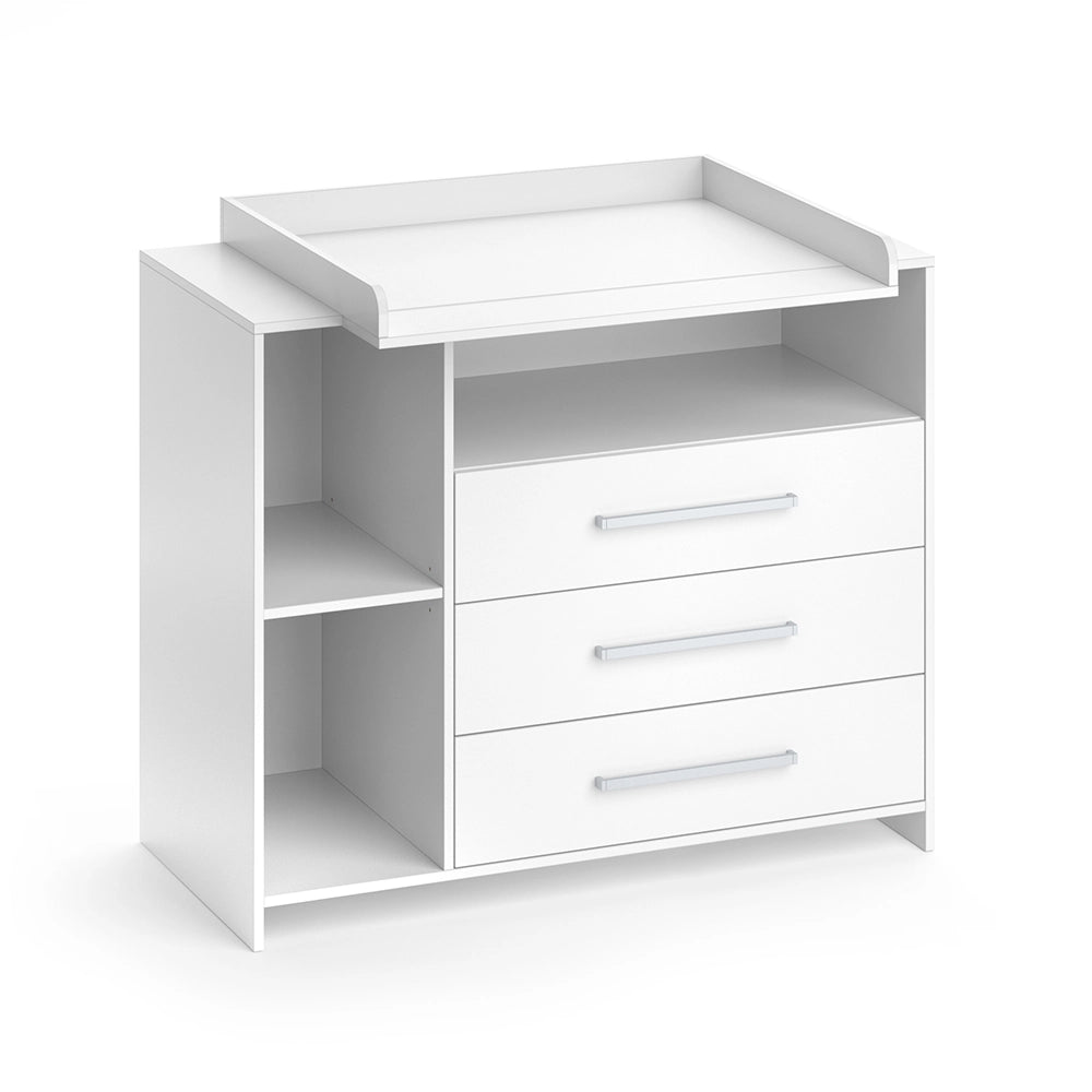 Vicco Fasciatoio Bianco 53 x 100 cm con 3 ampi cassetti