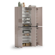 Sotto, Armadio Multiuso Grande 20 Ripiani Made in Italy, 120x200h cm Beige