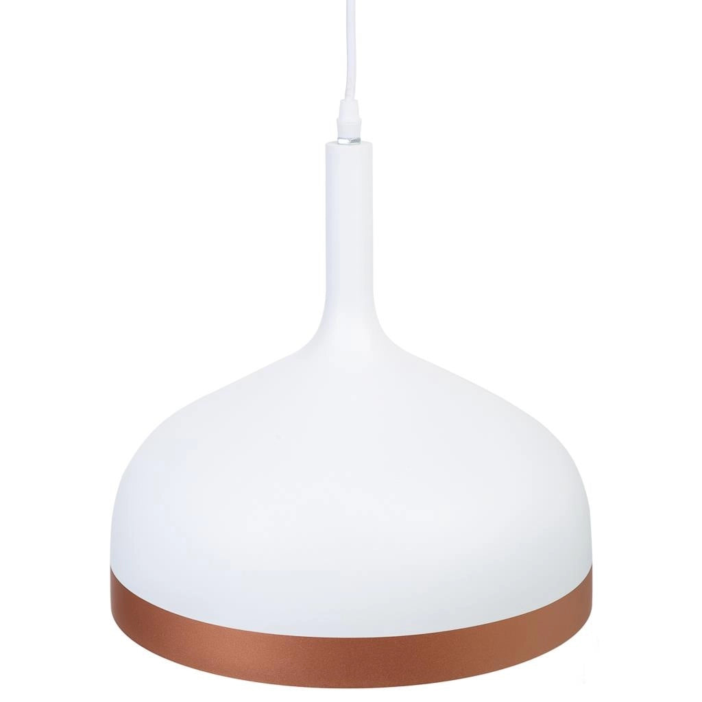 Lampada a sospensione in metallo bianco 30x30x35h
