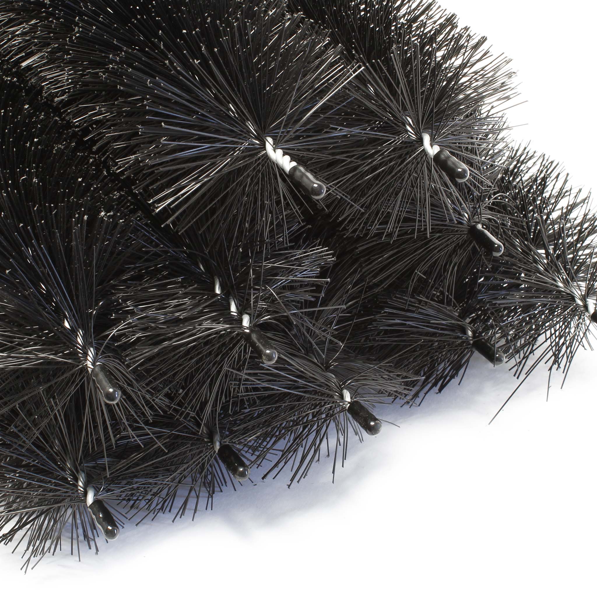 Set Black Brush con 24 spazzole per filtri a camera da laghetto, 60cm x Ø 15cm, polipropilene, nero, rimozione delle particelle più fini