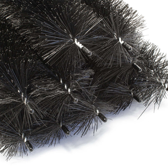 Set Black Brush con 24 spazzole per filtri a camera da laghetto, 60cm x Ø 15cm, polipropilene, nero, rimozione delle particelle più fini