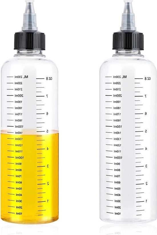 Spremi-sacchetti da 2 pezzi 250 ml - Sacchetti per olio d'oliva - Bottiglie per salse come ketchup e mostarda.