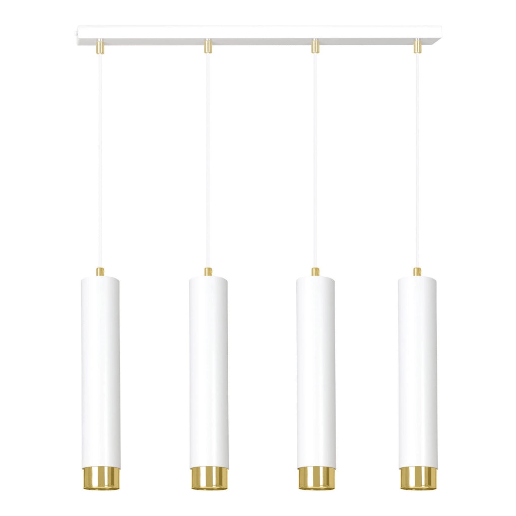 Lampadario Emibig KIBO bianco oro 4xGU10 dimmer regolabile