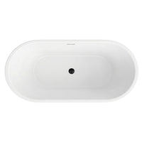 Vasca Da Bagno Freestanding In Acrilico Olivia 170 Copritappo nero